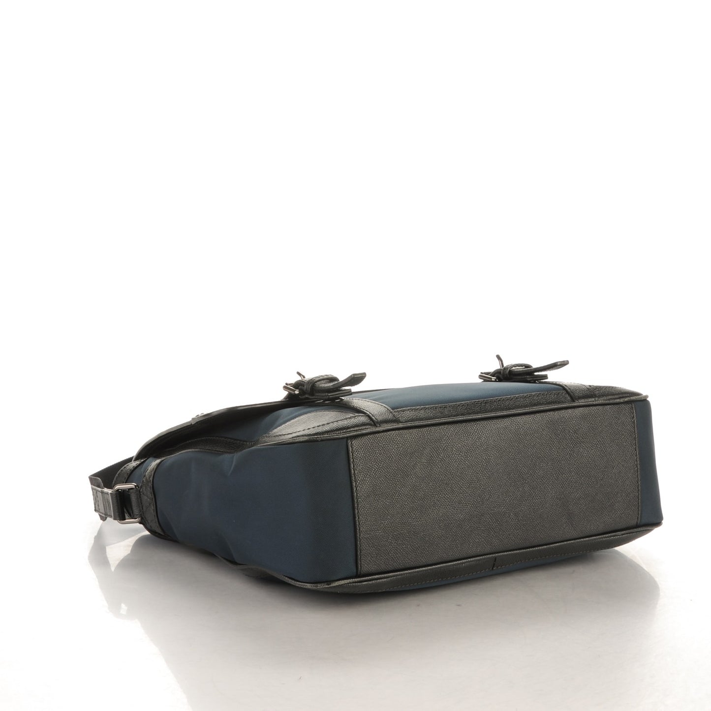 Calfskin Nylon Messenger Ink Blue
