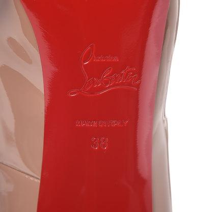 Christian Louboutin Patent New Very Prive 120 Pumps 38 Nude 6 of 7