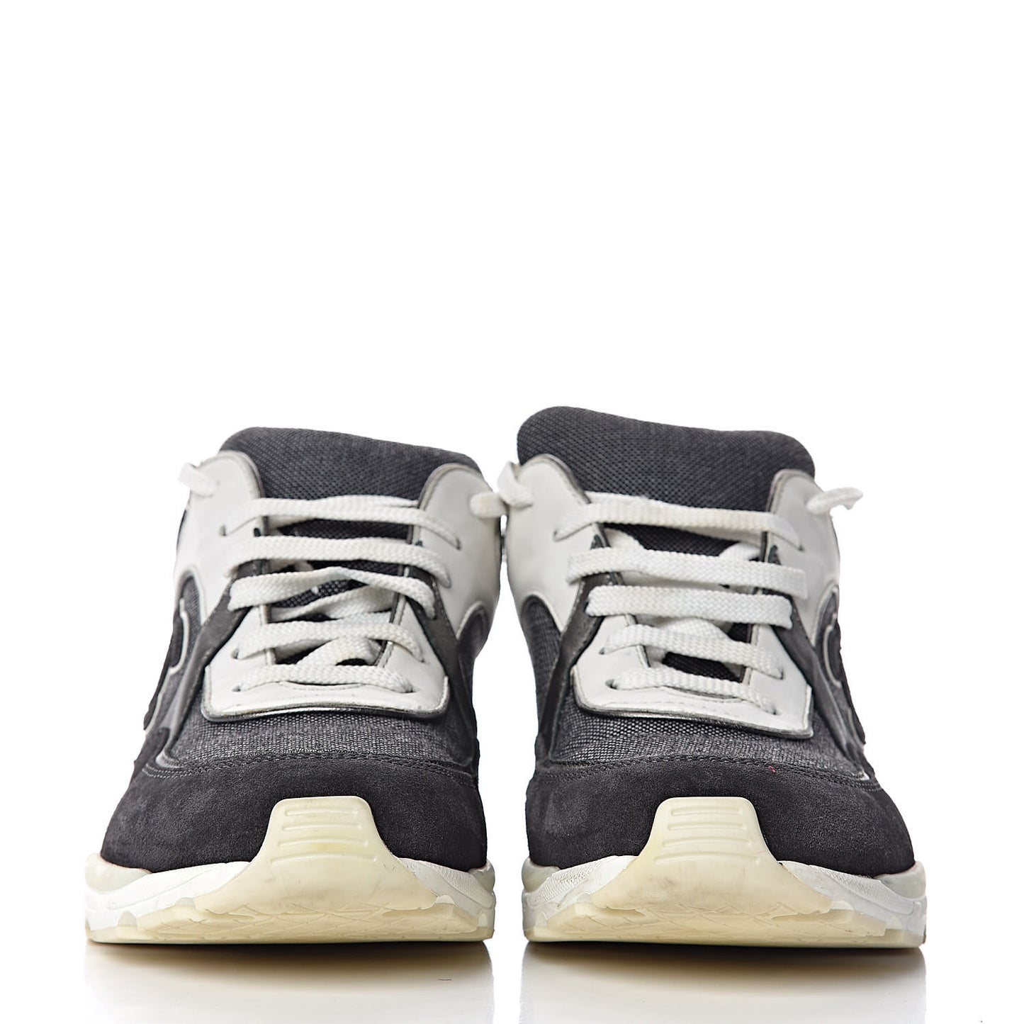 Suede Calfskin CC Sneakers 38.5 Grey