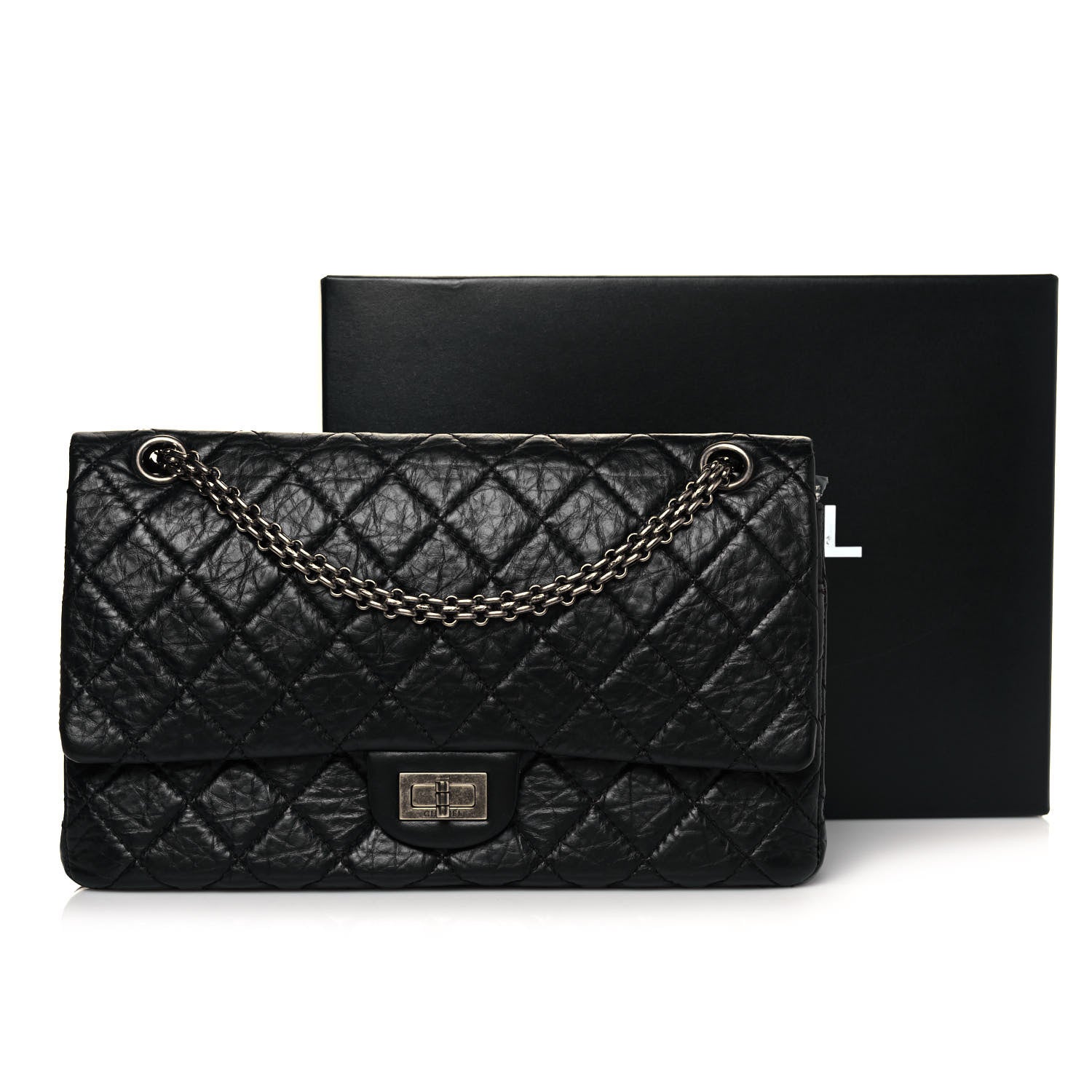 Chanel Aged Calfskin Quilted 2.55 Reissue 226 Flap Black 12 of 12