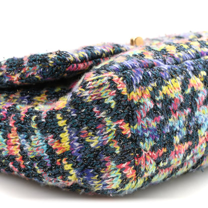 Chanel Tweed Quilted Medium Chanel 19 Flap Dark Multicolor 9 of 10
