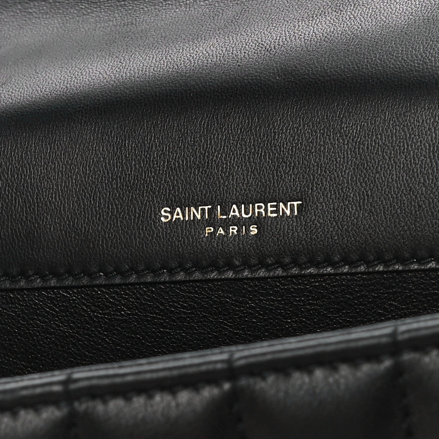 Saint Laurent Lambskin Matelasse Monogram Medium Vicky Chain Bag Black 6 of 13
