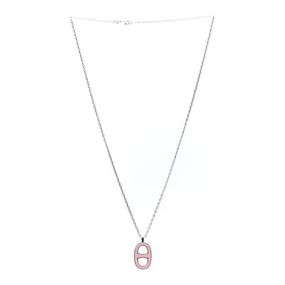 Hermes Laquered Iliade Pendant Necklace Pink 3 of 4