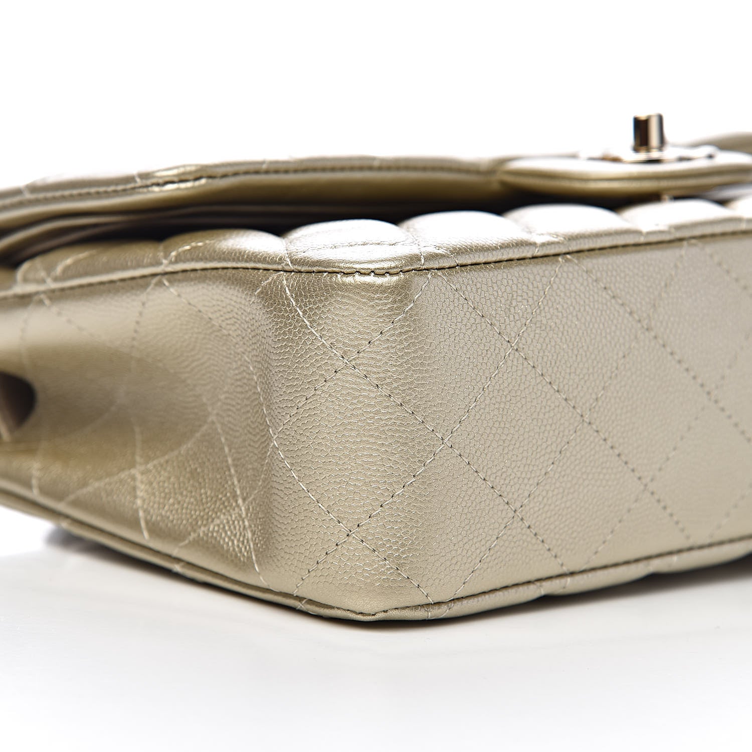 Chanel Metallic Caviar Quilted Medium Double Flap Gold 8 of 12