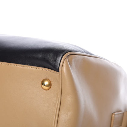 Saint Laurent Smooth Calfskin Bi-Color Duffle 6 Beige Black 11 of 15