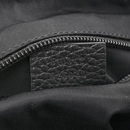 Gucci Nylon Monogram Dollar Calfskin Flat Messenger Bag Black 7 of 11