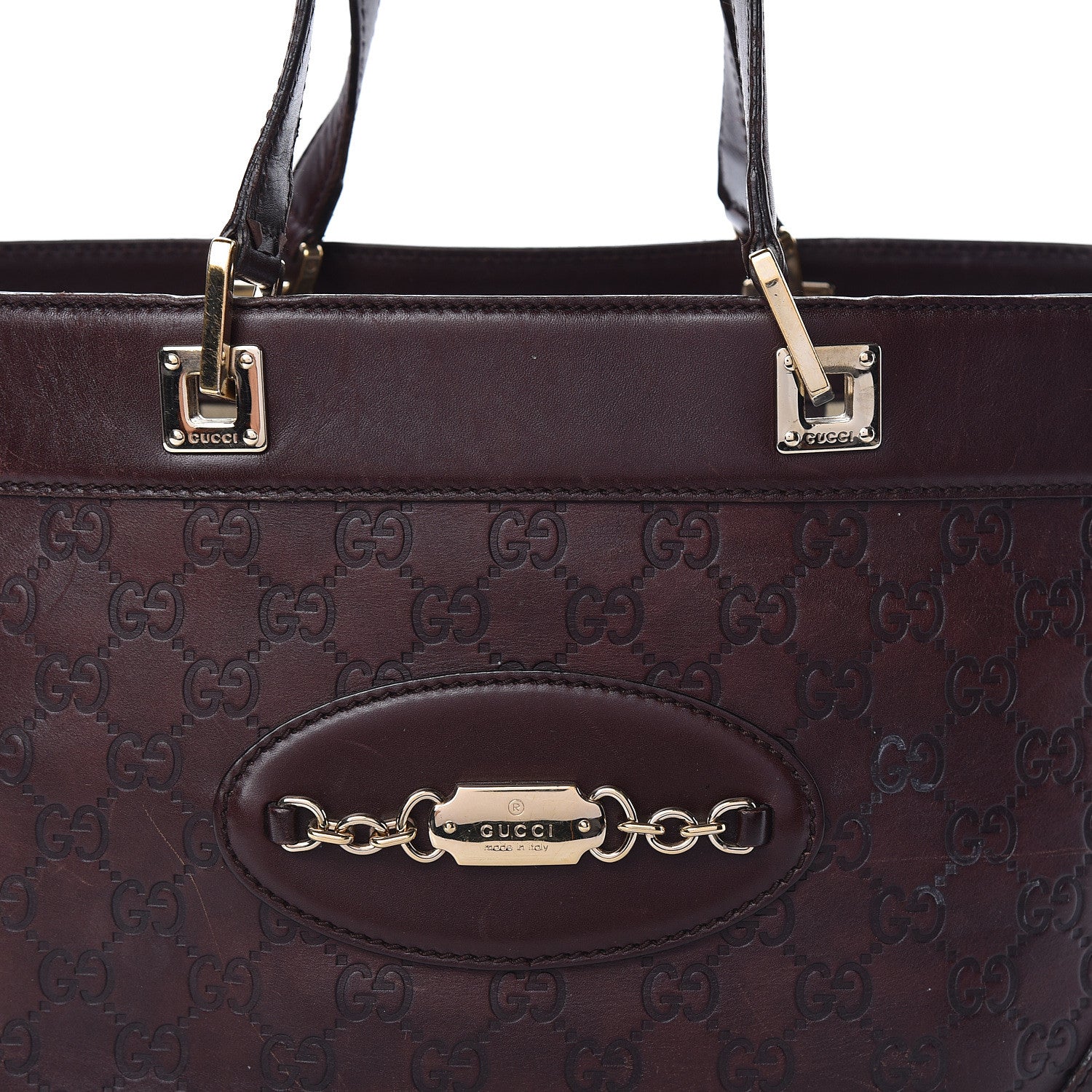 Gucci Guccissima Large Punch Tote Chocolate 8 of 17