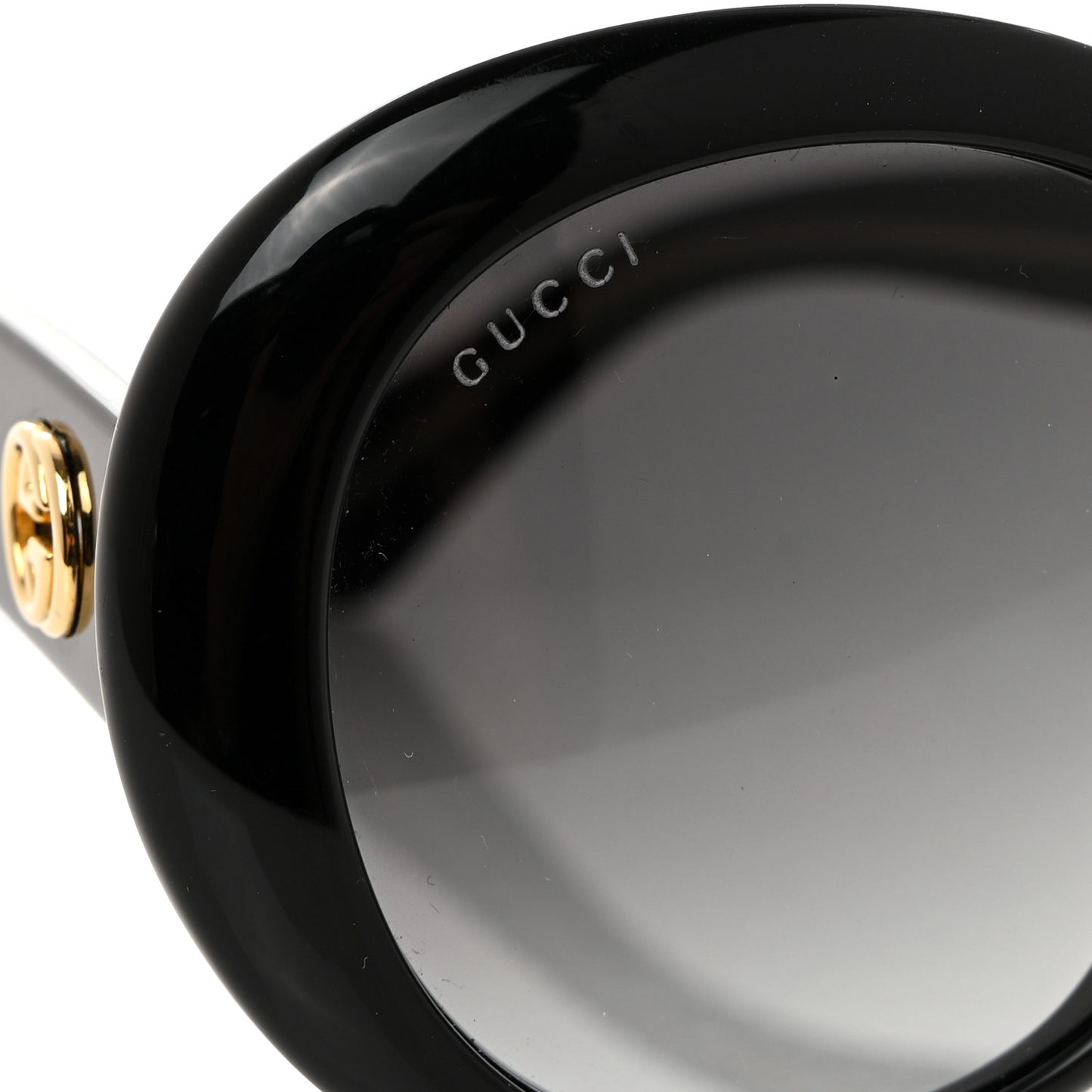 Acetate Round GG Sunglasses GG3815S Black