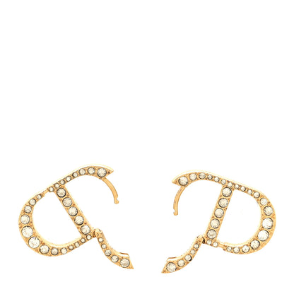 Christian Dior Crystal 30 Montaigne Earrings Gold 3 of 5