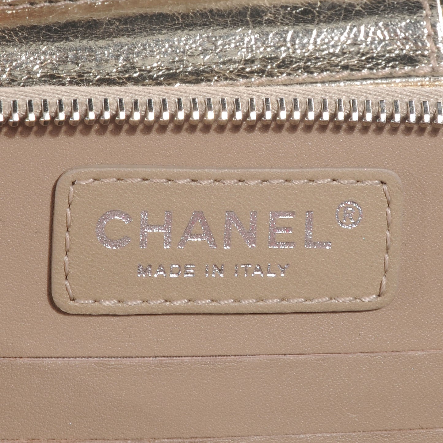 Metallic Calfskin Mini Flap WOC Gold