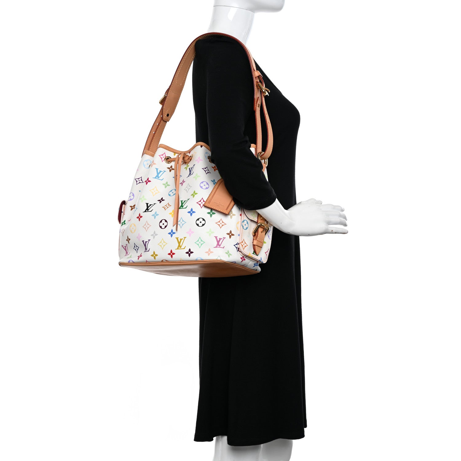 Louis Vuitton Monogram Multicolor Petit Noe White 2 of 15