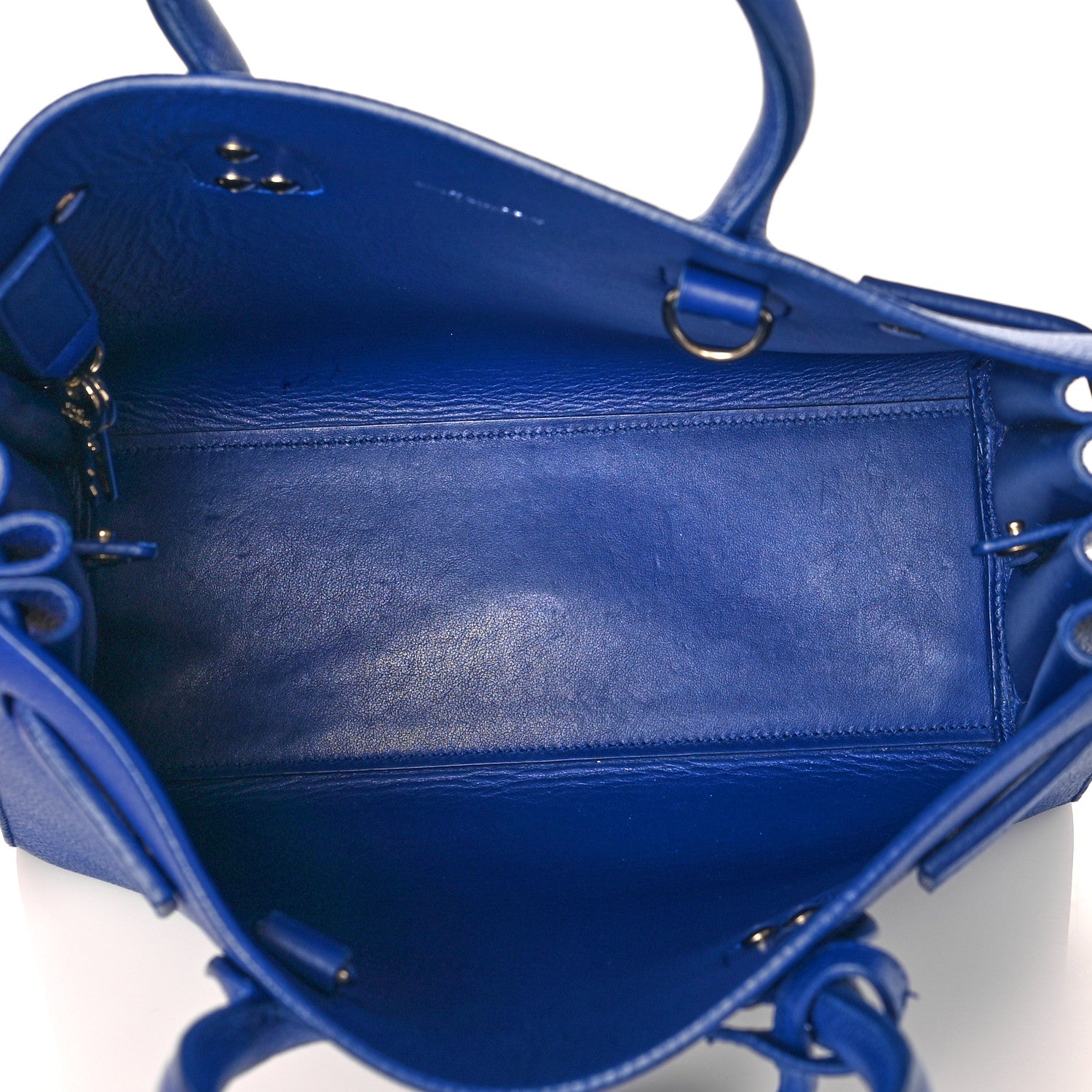Saint Laurent Grained Calfskin Baby Sac De Jour Cobalt Blue 6 of 11