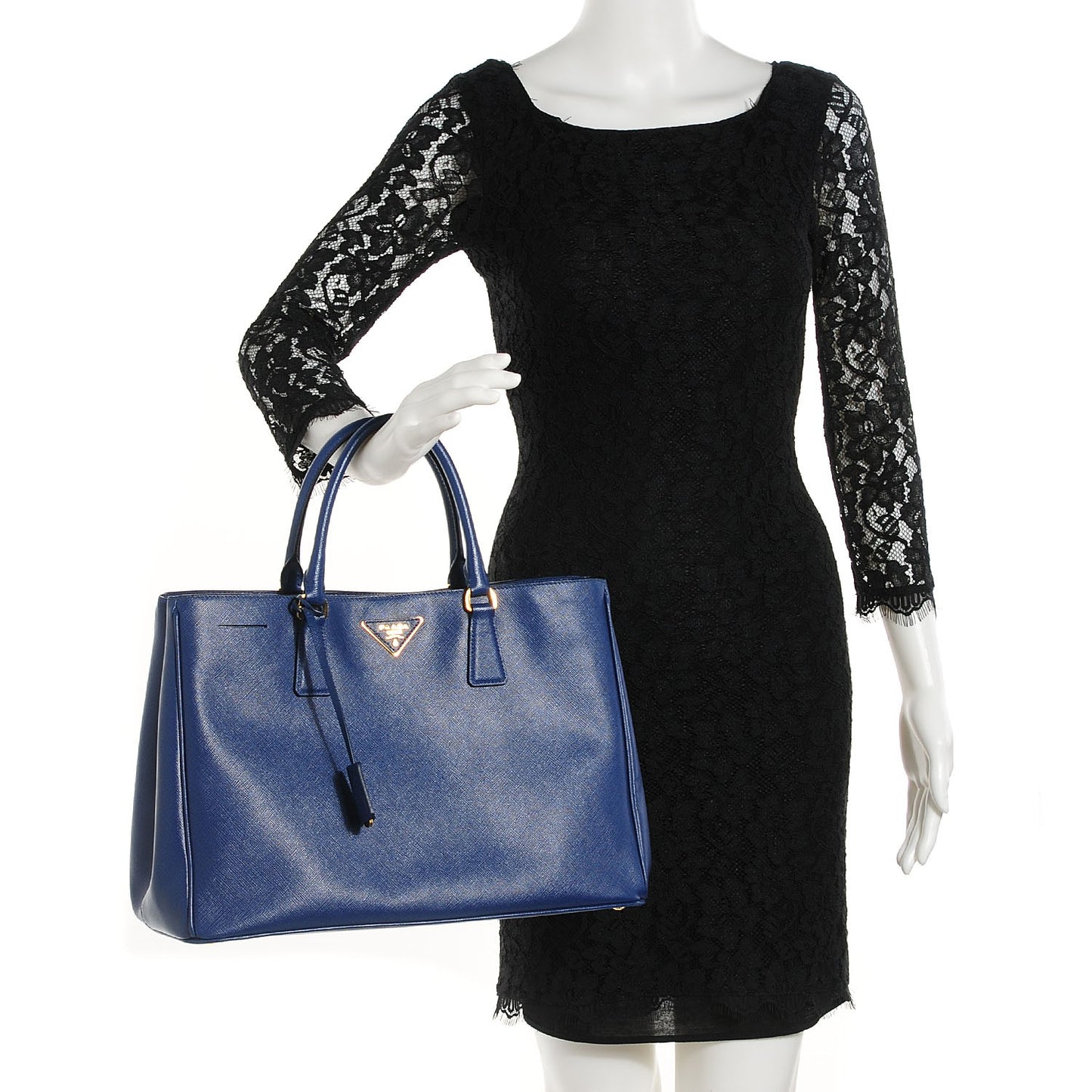 Saffiano Lux Large Tote Bluette