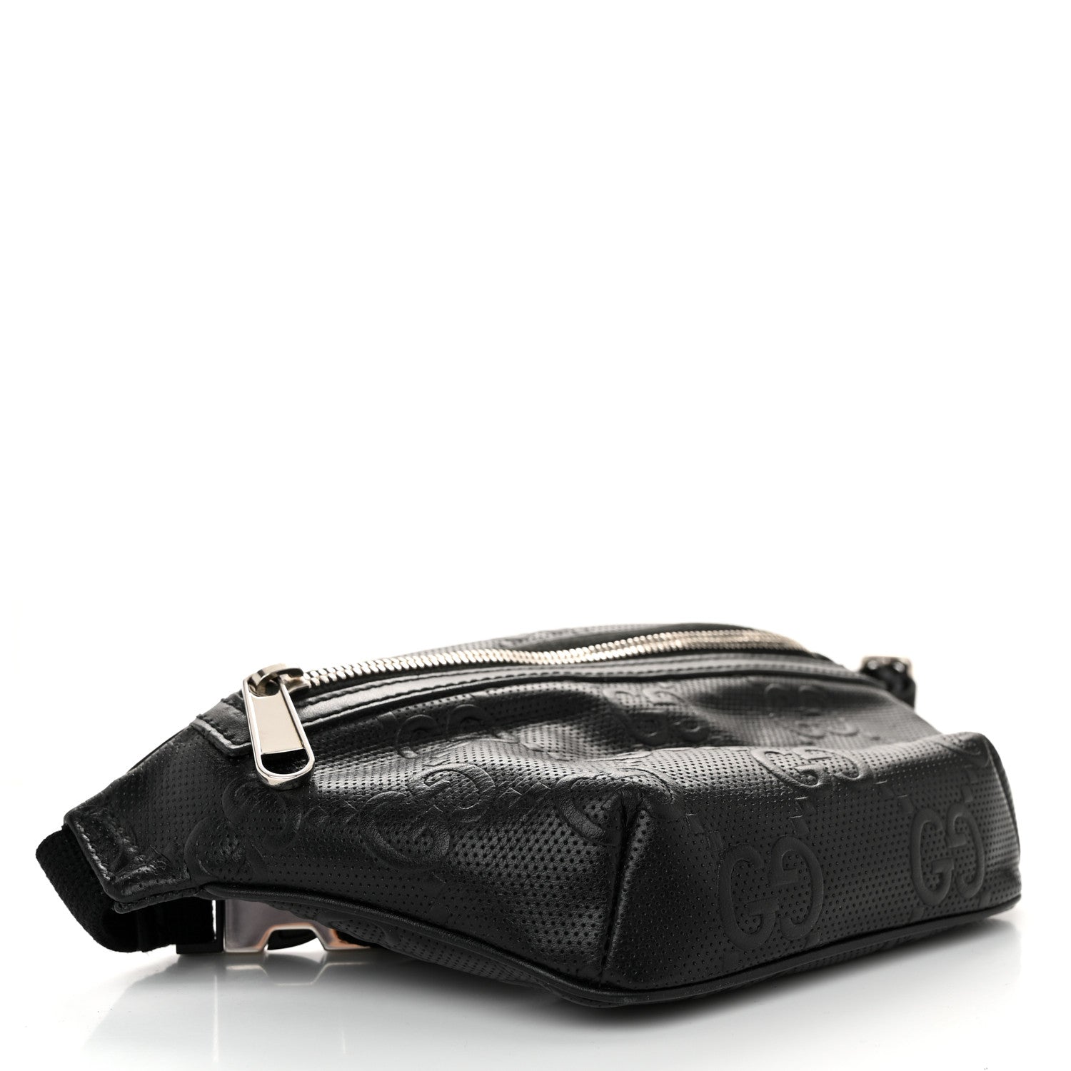 Gucci Calfskin GG Tennis Embossed Belt Bag Black 4 of 10