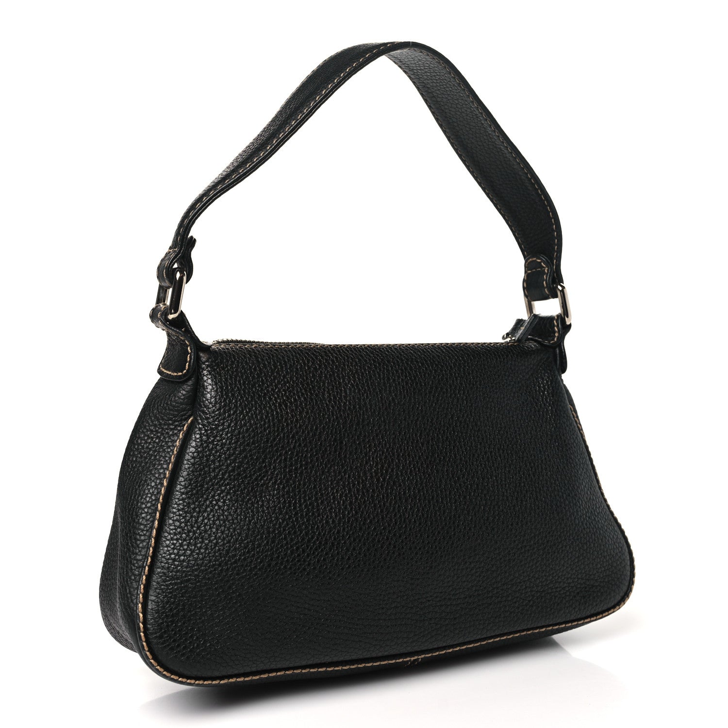 Chanel Grained Calfskin Tassel Shoulder Bag Black 3 of 11