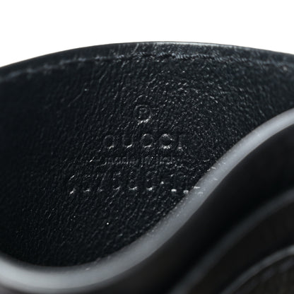 Gucci Calfskin Boar Effect GG Marmont Card Holder Black 6 of 15