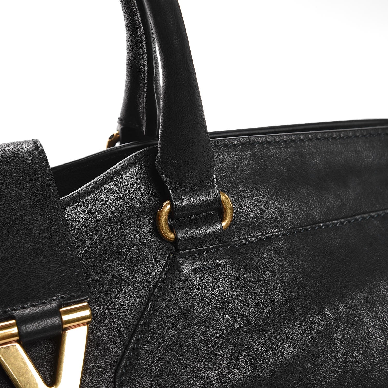 Saint Laurent Sheepskin Medium Cabas ChYc Black 14 of 15