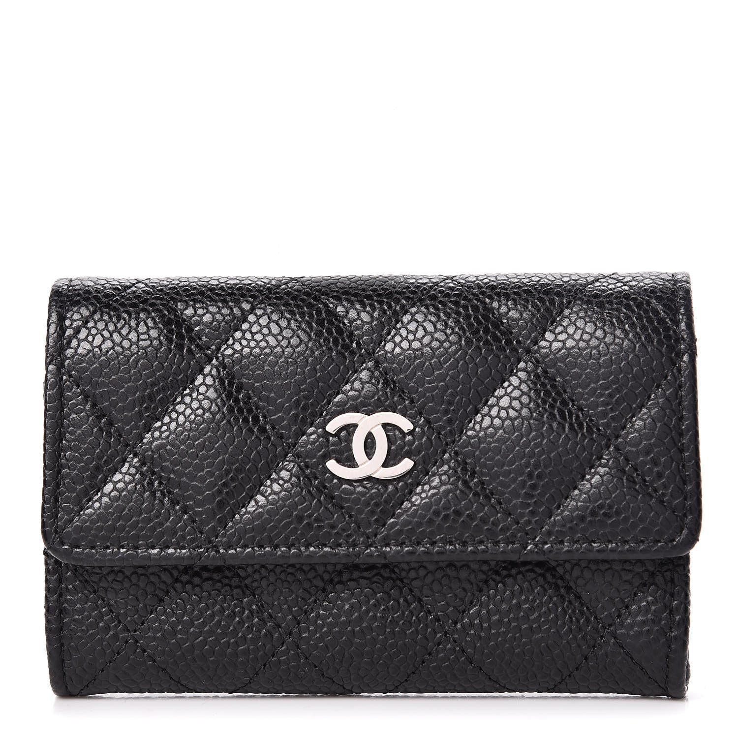 Chanel Caviar Quilted Flap Card Holder Black 1 of 9