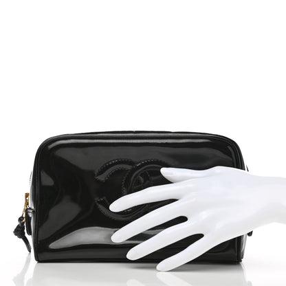 Chanel Patent Timeless CC Cosmetic Pouch Black 2 of 12