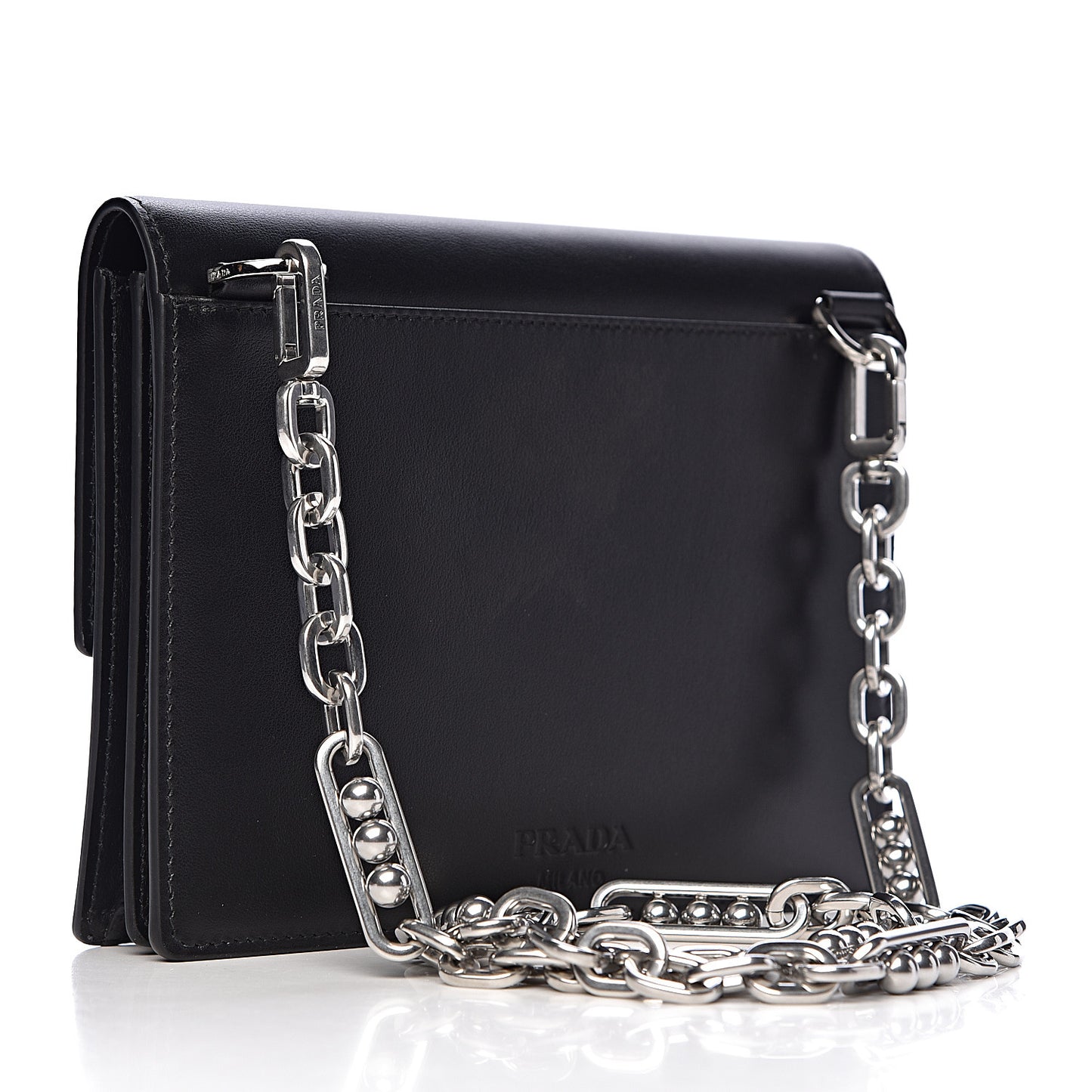 City Calfskin Crystal Embellished Mini Shoulder Bag Black