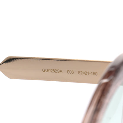 Gucci Acetate Round Frame Web Glitter GG0282SA Sunglasses Pink 6 of 8
