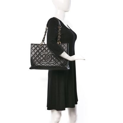 Chanel Caviar Quilted Grand Shopping Tote GST Black 2 of 9