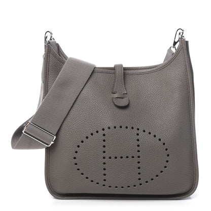 Hermes Taurillon Clemence Evelyne III PM Etain 1 of 11