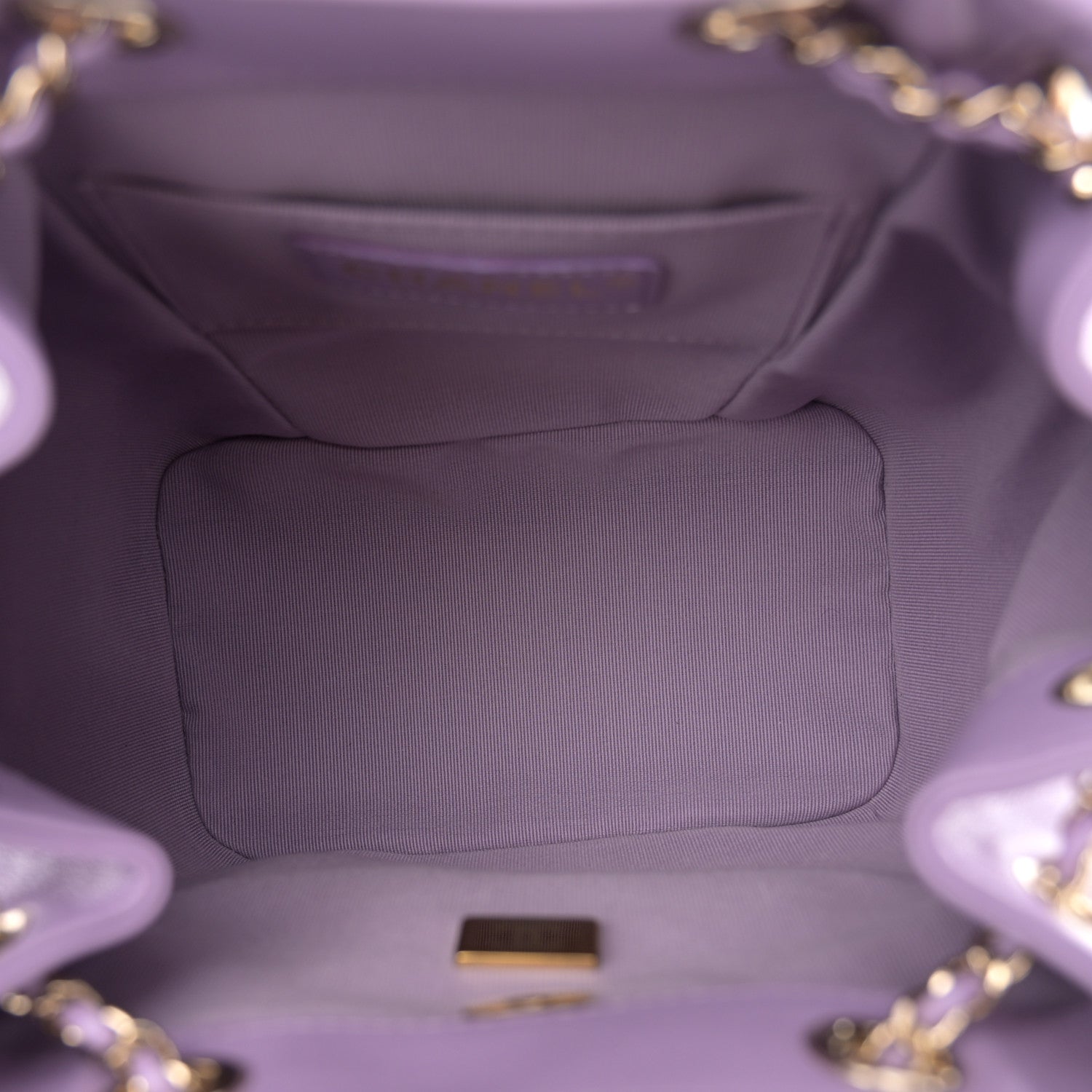 Chanel Lambskin Quilted Small Duma Drawstring Backpack Light Purple 5 of 10