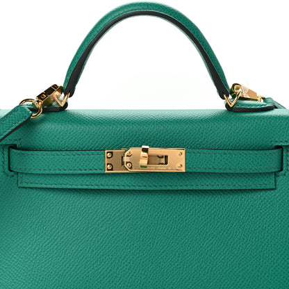 Hermes Epsom Mini Kelly Sellier 20 Vert Jade 7 of 10