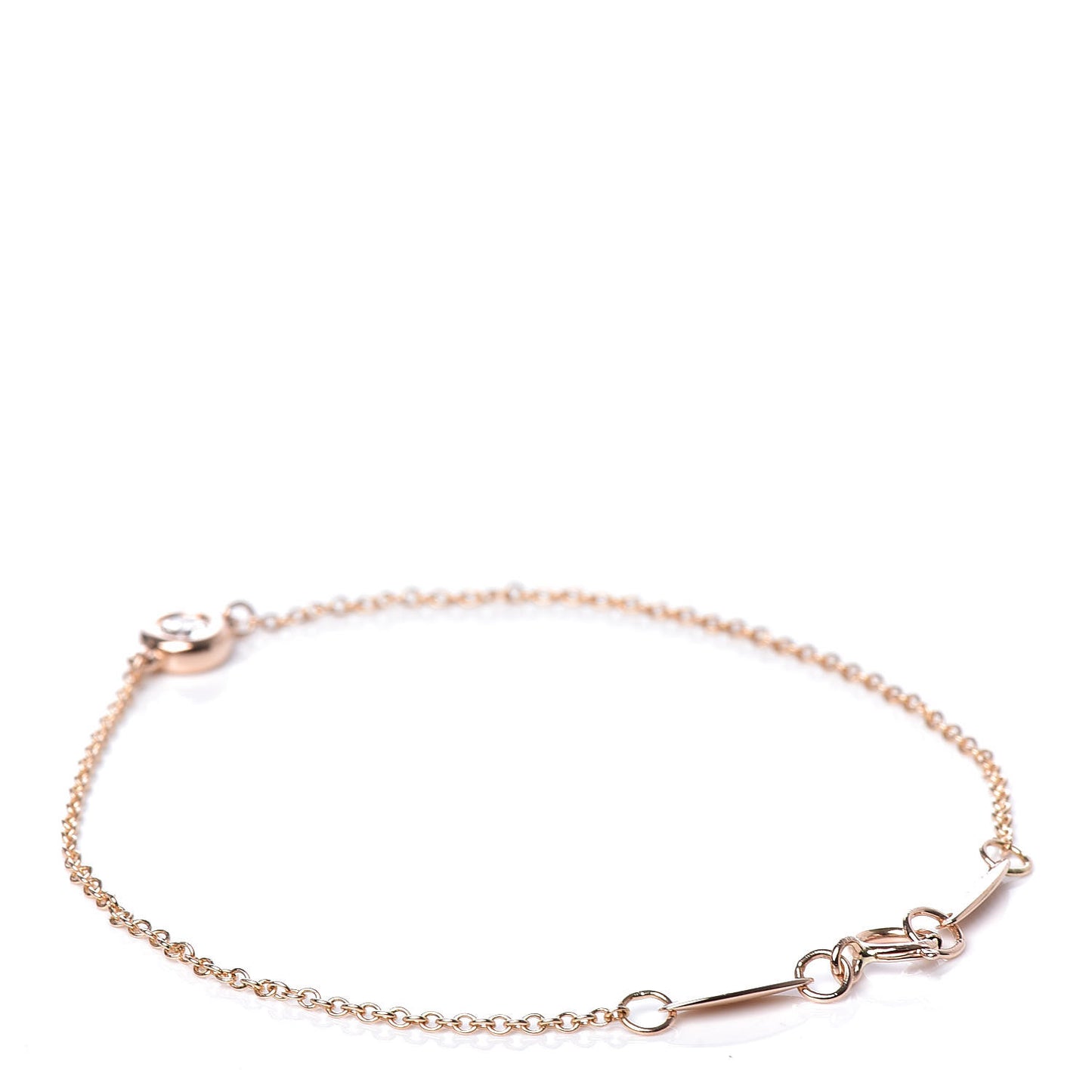 18K Rose Gold Diamond .08ct Elsa Peretti Diamonds by the Yard Bracelet