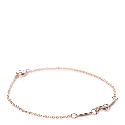 Tiffany 18K Rose Gold Diamond .08ct Elsa Peretti Diamonds by the Yard Bracelet 3 of 8