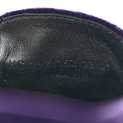 Hermes Velvet Womens Paris Loafers 36 Violet Fonce 7 of 9