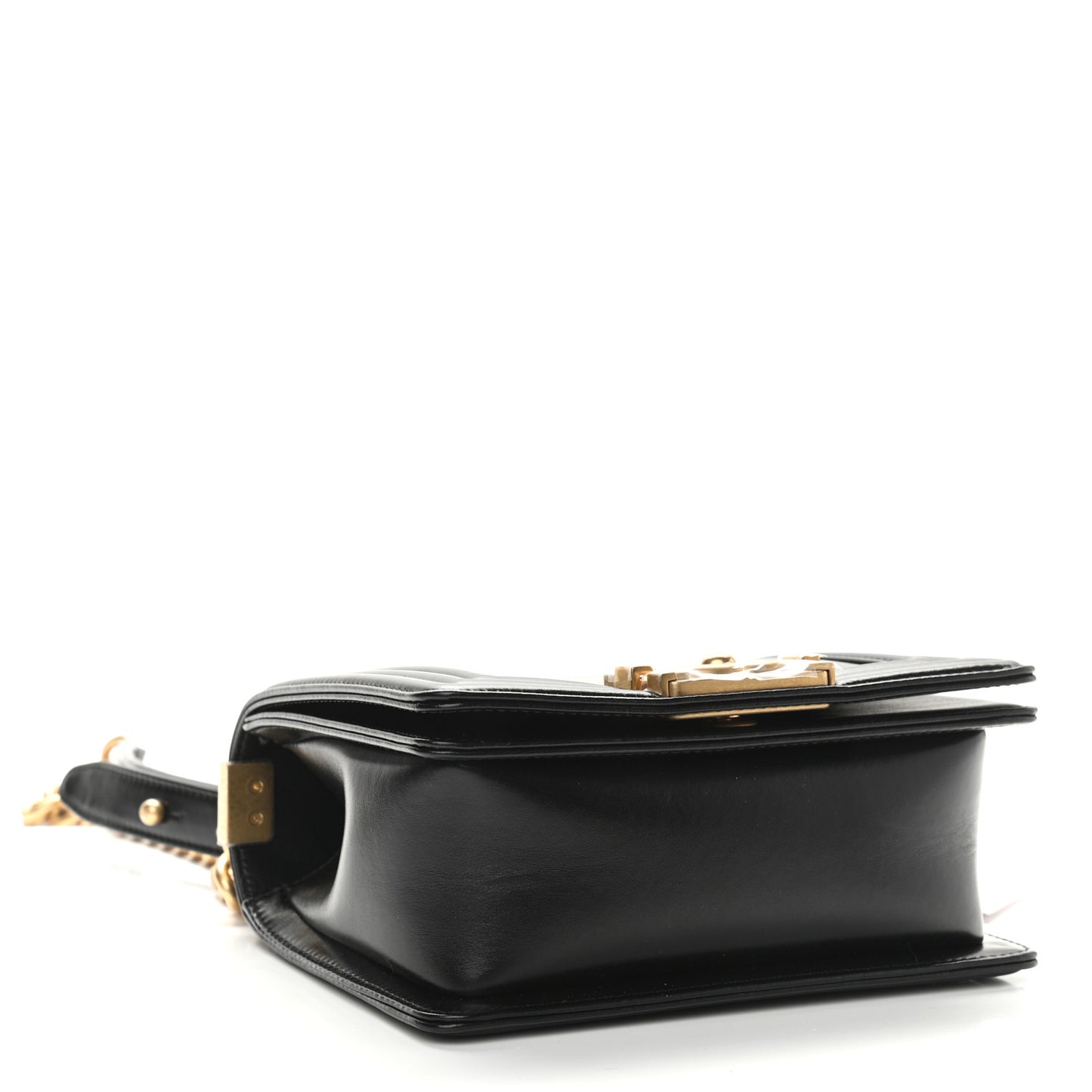 Calfskin Mini Boy Flap Black