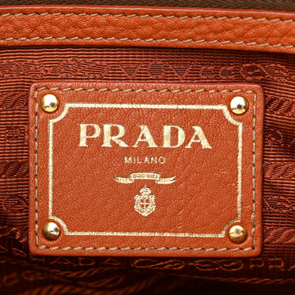 Prada Vitello Daino Shopping Satchel Rame 6 of 15