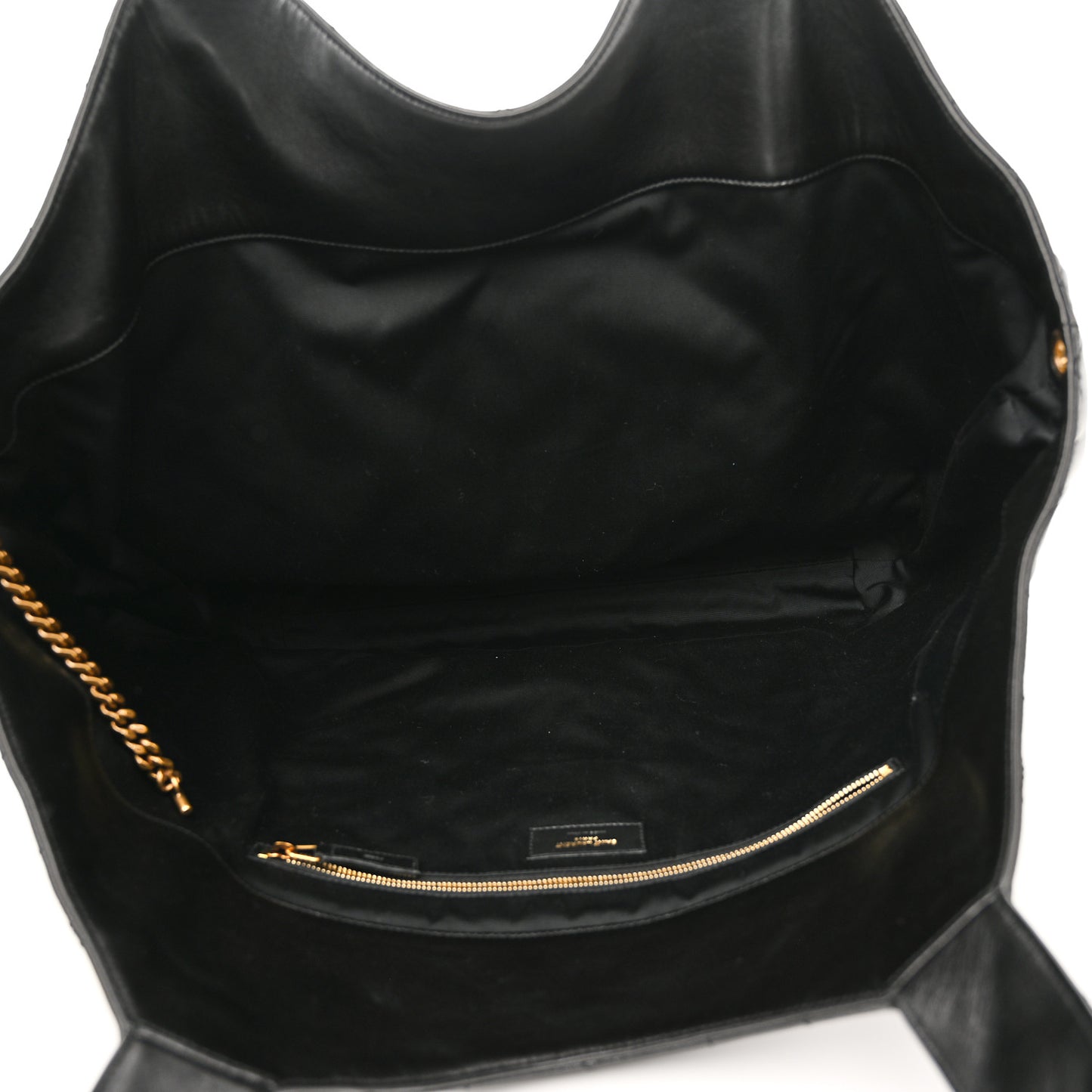 Lambskin Quilted Maxi Icare Shopping Tote Black