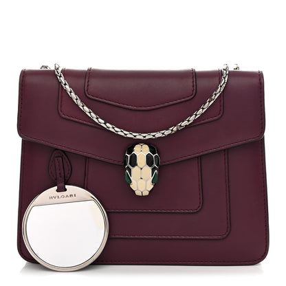 Bulgari Calfskin Small Serpenti Forever Snake Strap Crossbody Bag Purple 3 of 14