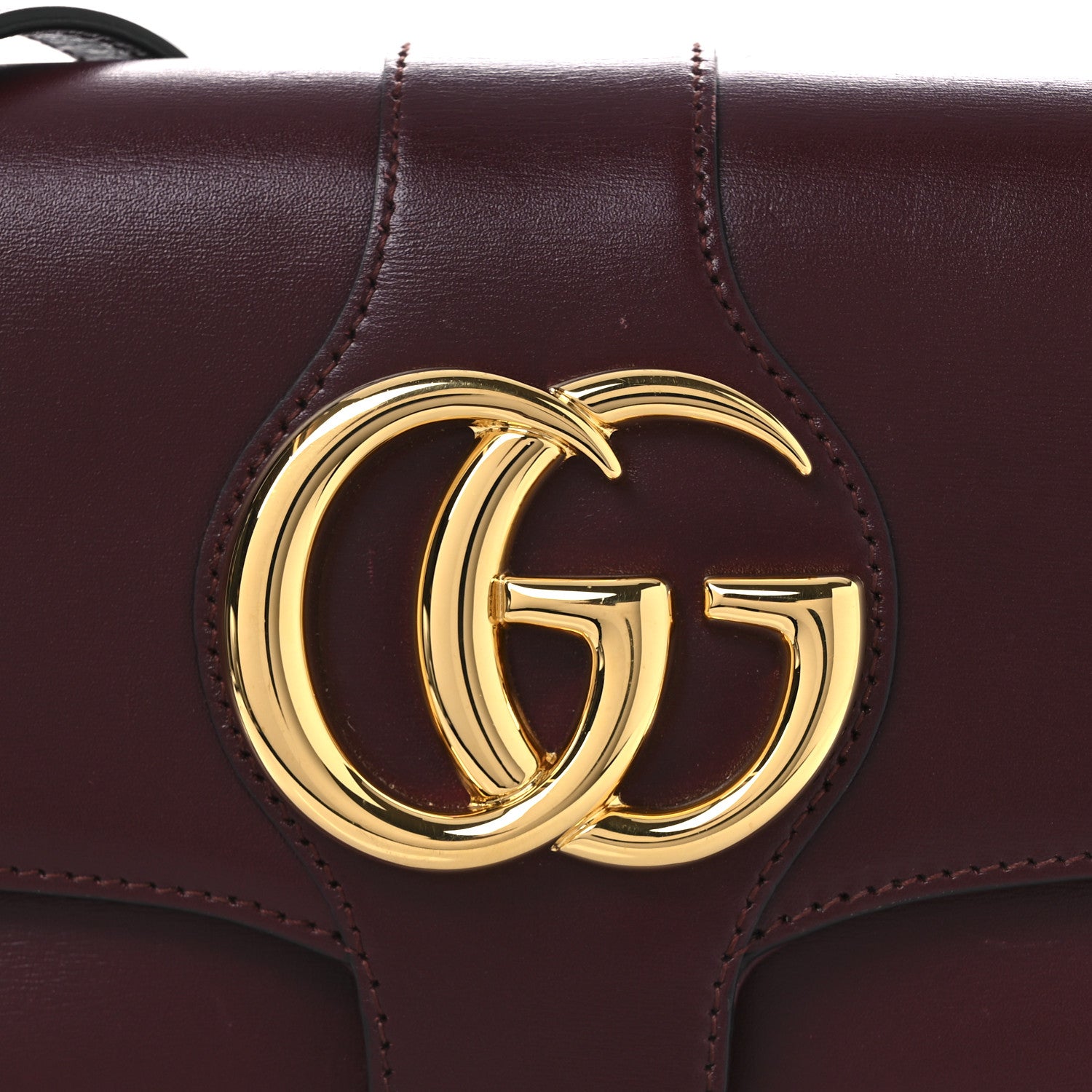 Gucci Vitello Palmellato Lux Small Arli Flap Shoulder Bag Vintage Bordeaux 8 of 13