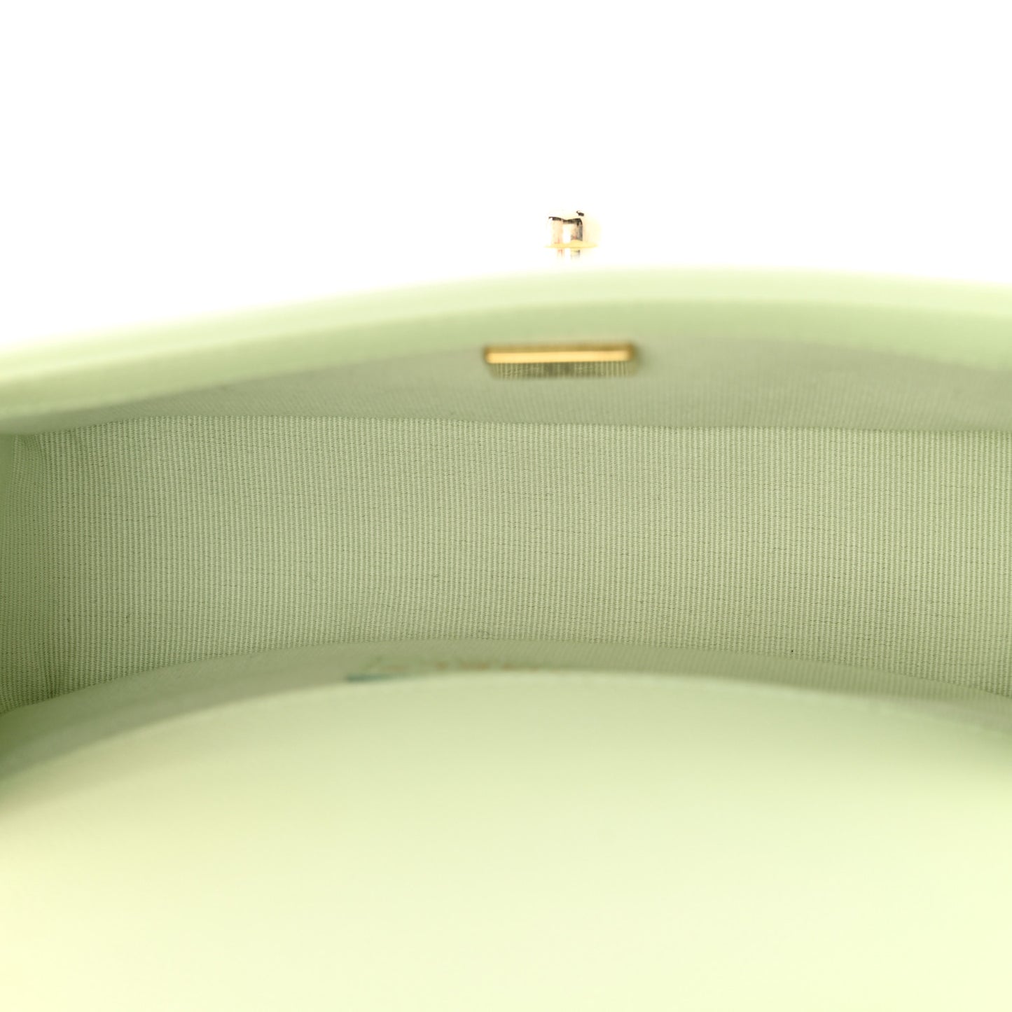 Caviar Chevron Quilted Small Boy Flap Light Green