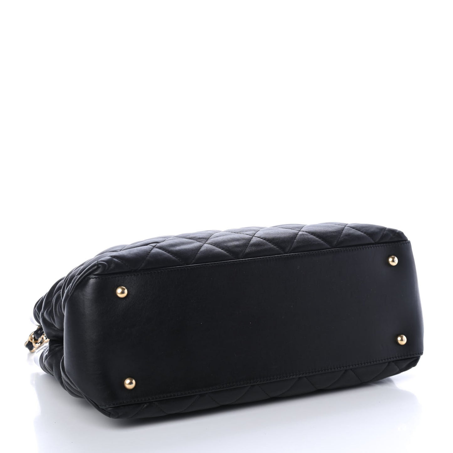 Calfskin Quilted Medium Soft Elegance Tote Black
