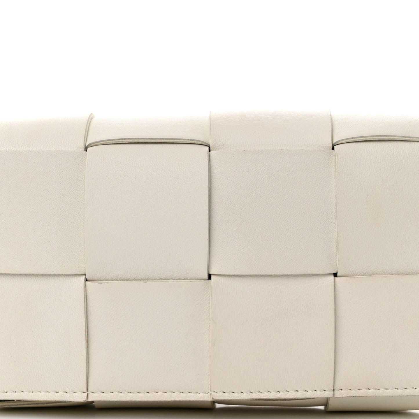 Nappa Maxi Intreccio The Belt Cassette Bag White