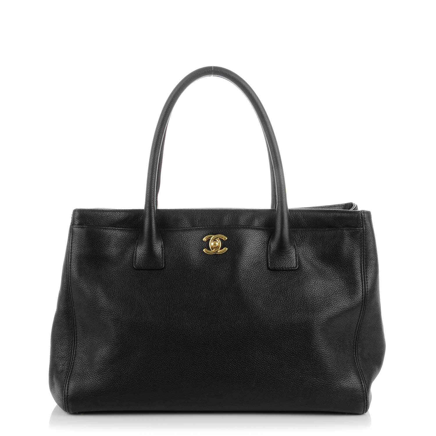 Chanel Calfskin Cerf Executive Shopper Tote Black 1 of 18