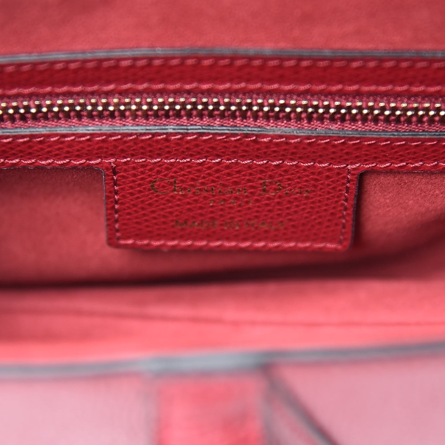 Grained Calfskin Saddle Bag Burgundy