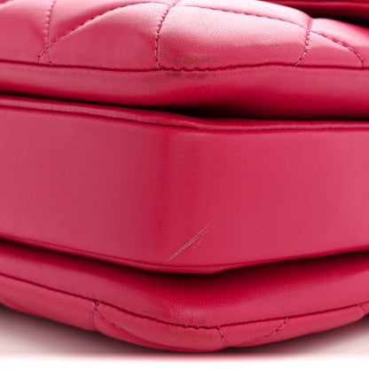 Chanel Lambskin Quilted Small Trendy CC Flap Dual Handle Bag Dark Pink 12 of 13