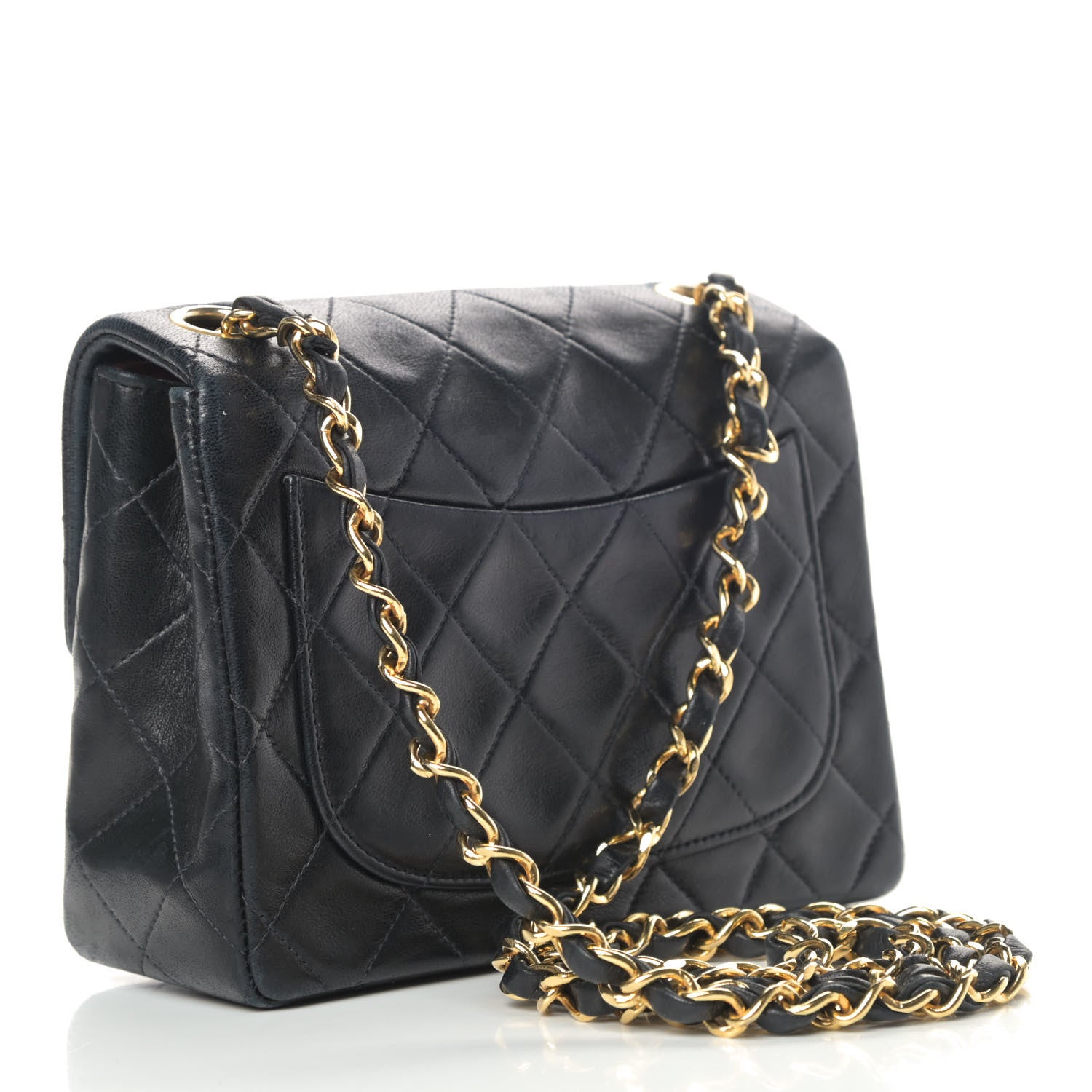 Chanel Lambskin Quilted Mini Square Flap Bag Black 2 of 5