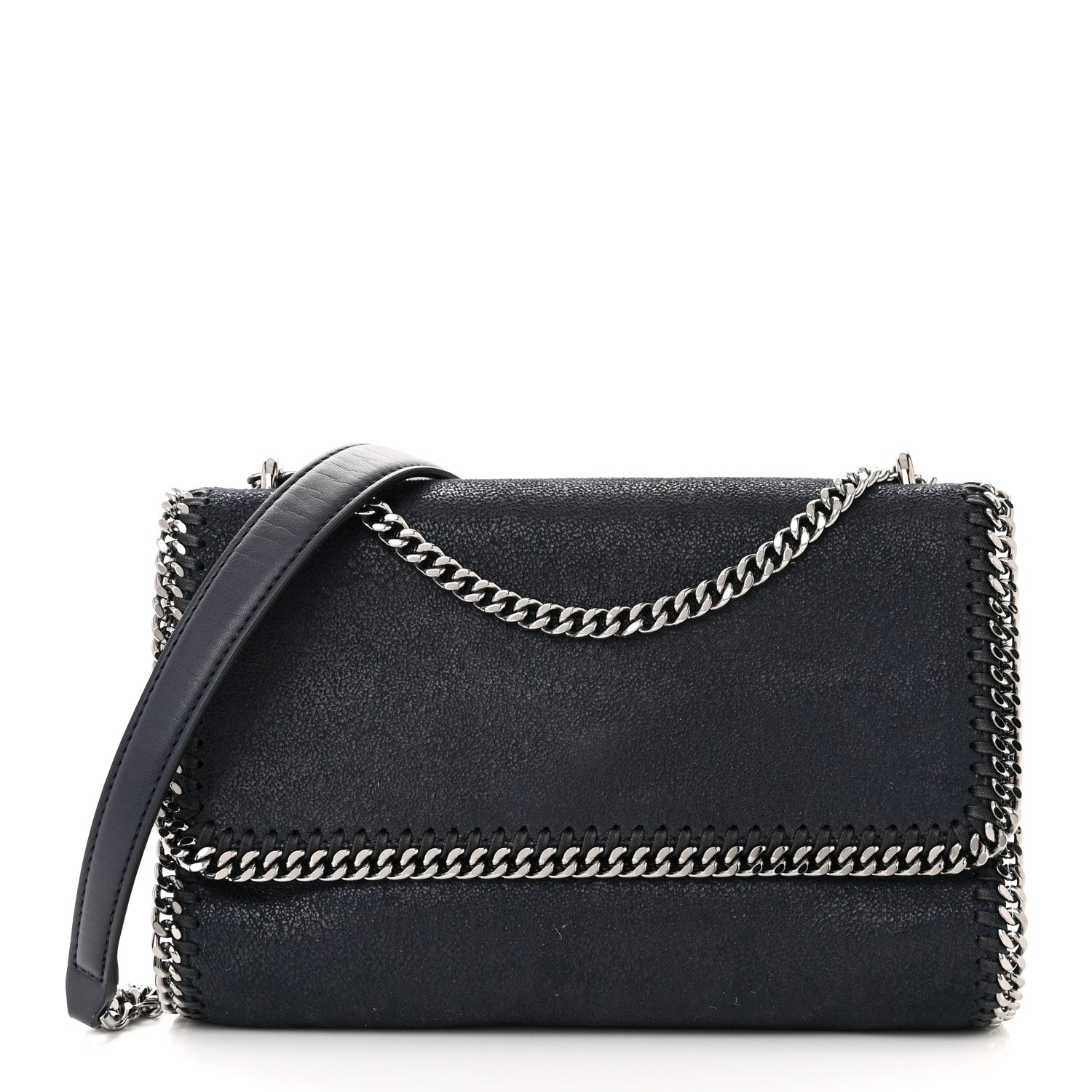 Stella McCartney Shaggy Deer Falabella Crossbody Bag Navy 1 of 10
