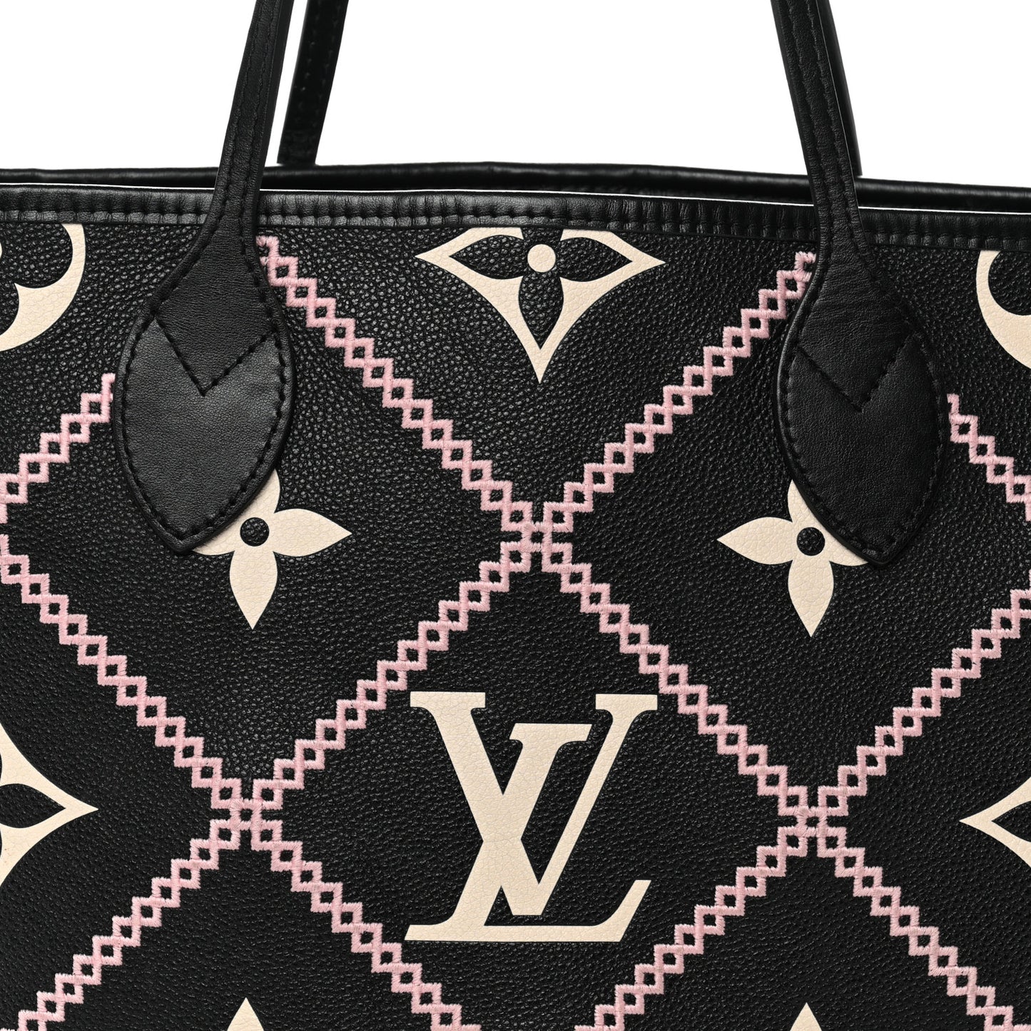 Empreinte Monogram Giant Broderies Neverfull MM Black