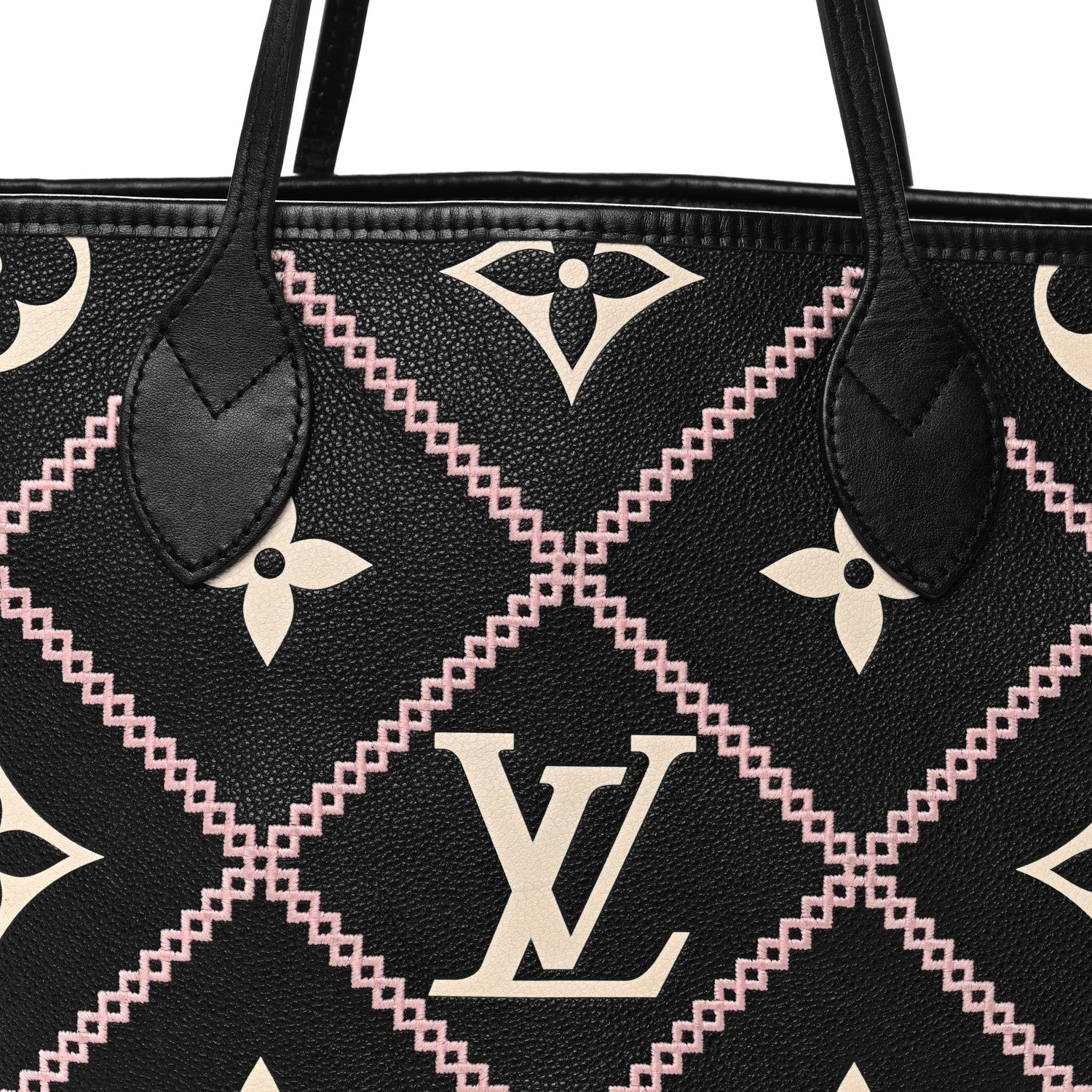 Louis Vuitton Empreinte Monogram Giant Broderies Neverfull MM Black 7 of 10