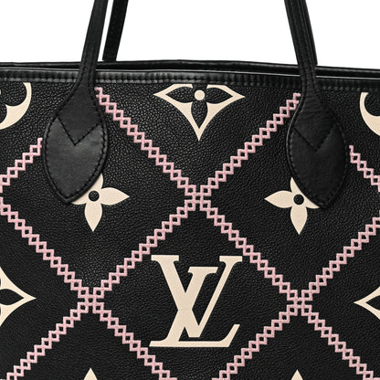 Louis Vuitton Empreinte Monogram Giant Broderies Neverfull MM Black 7 of 10