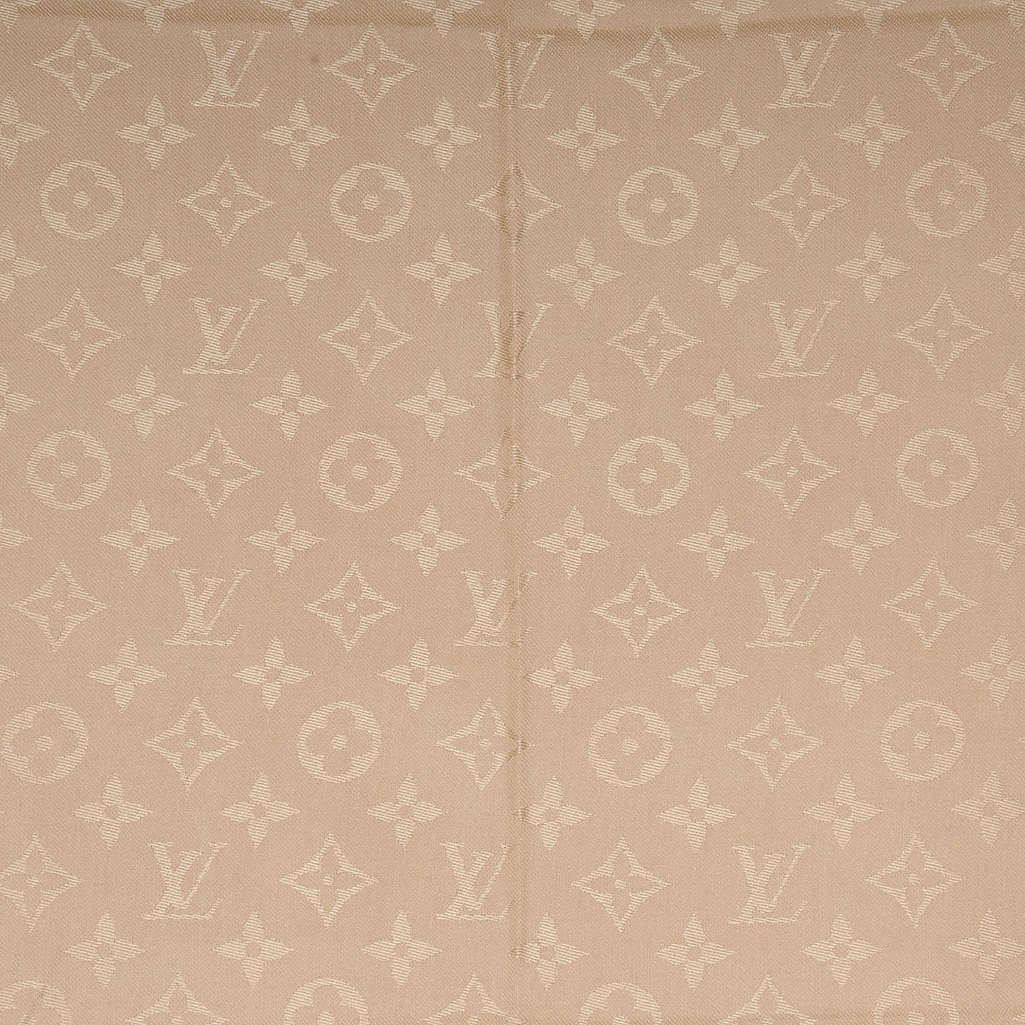 Silk Wool Monogram Shawl Nude