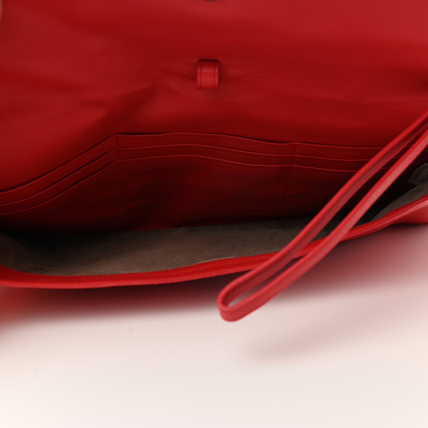 Bottega Veneta Nappa Fold Over Clutch Wallet Red 5 of 7